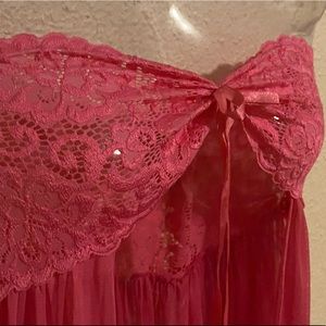 Pretty in pink! Vintage, pink, lacy & see through.